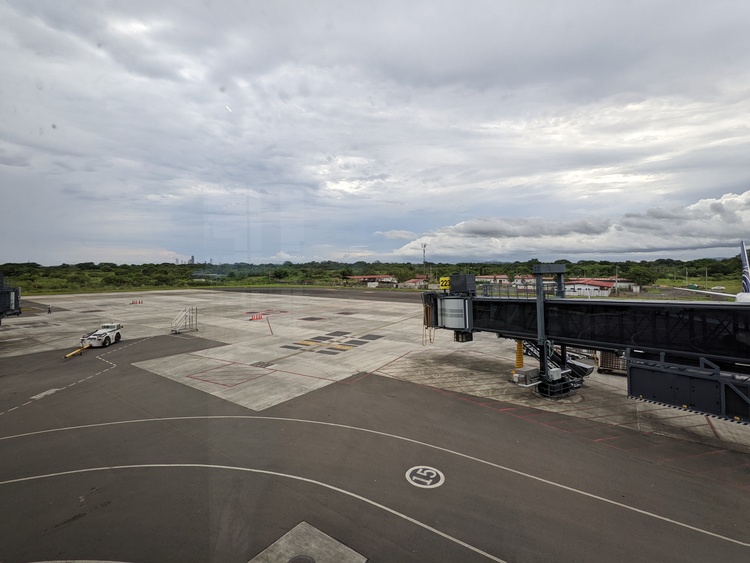 Uitzicht op Panamá City vanuit de nieuwe terminal